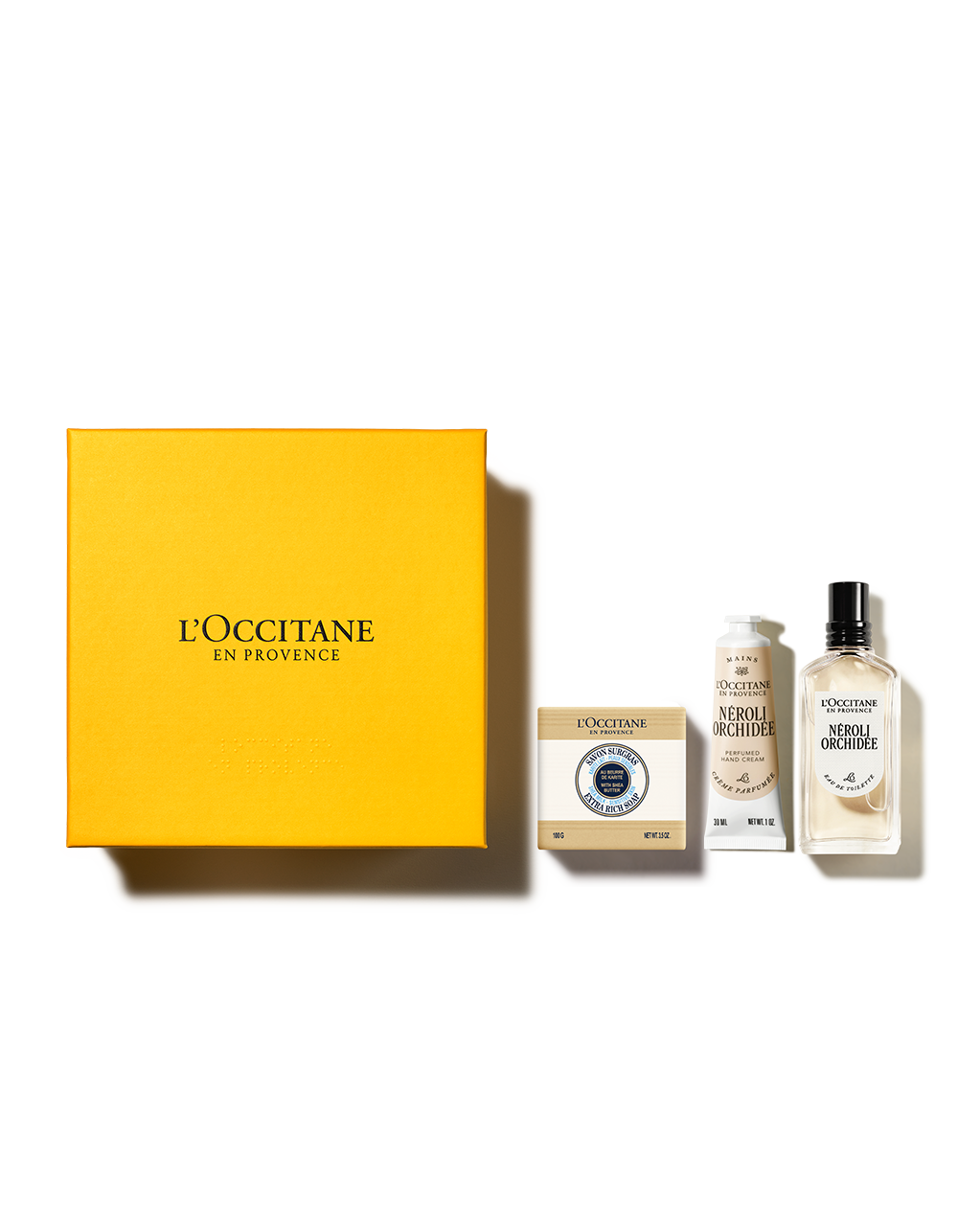 Presente N&eacute;roli Orchid&eacute;e: Sabonete, Creme de M&atilde;os e Eau de Toilette (N&eacute;roli & Orqu&iacute;dea)